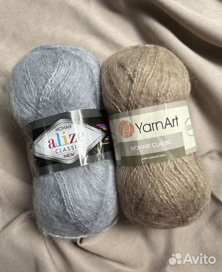 Пряжа Alize mohair classic new, YarnArt mohair