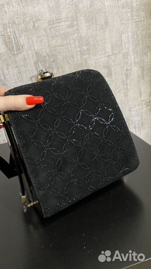 Сумка женская замша лакированная