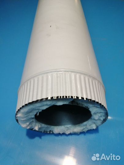 Труба дымохода сэндвич(нерж.+супервул+нерж.) d-130