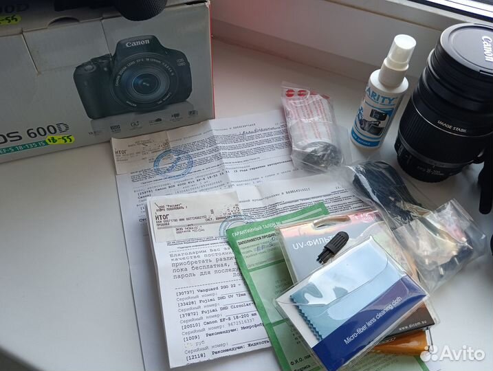 Фотоаппарат canon EOS 600D с доп. объективом