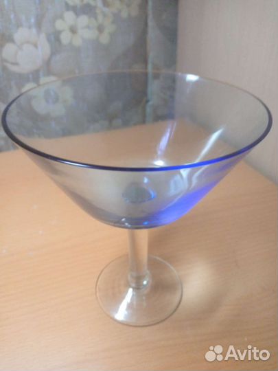 Ваза синее стекло СССР 1960г