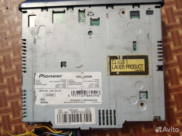 Автомагнитола Pioneer deh-1600r