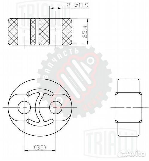 Подвес (подушка) глушителя для автомобилей Toyota