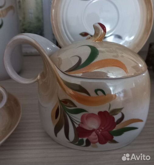 Сервиз чайный кофейный. Винтаж. Коростень