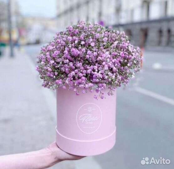 Ля-Букет/композиция из гипсофилы/живые цветы