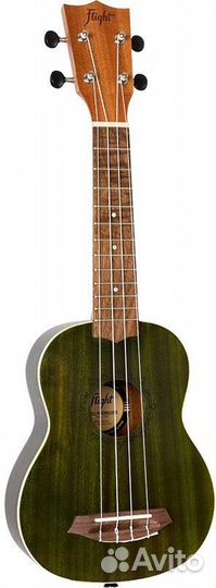Flight NUS380 jade укулеле, сопрано, зеленый, корп