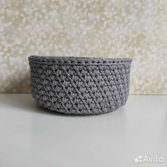 Подвесная корзина-ракушка из полиэфирного шнура