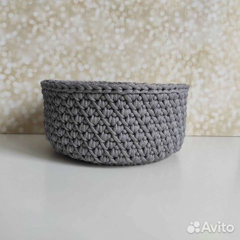 Подвесная корзина-ракушка из полиэфирного шнура