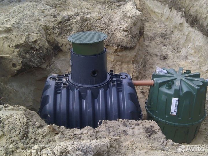 Септик эко Малахит 8 с переливом