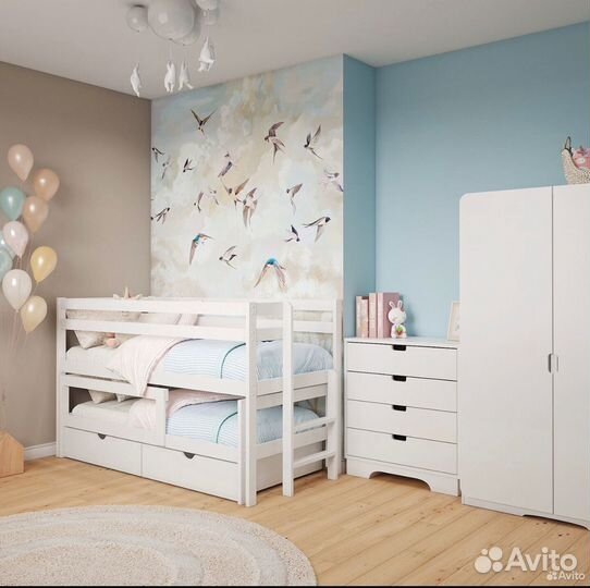 Двухярусная кровать из массива 170х80 и 160х80 см