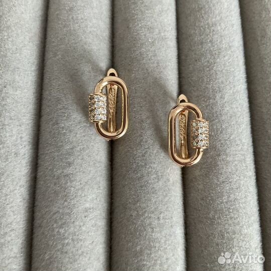 Серьги позолота 585RG