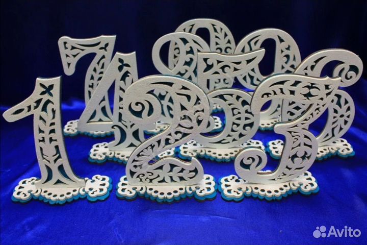 Номера для свадебного стола новый 10 цифр