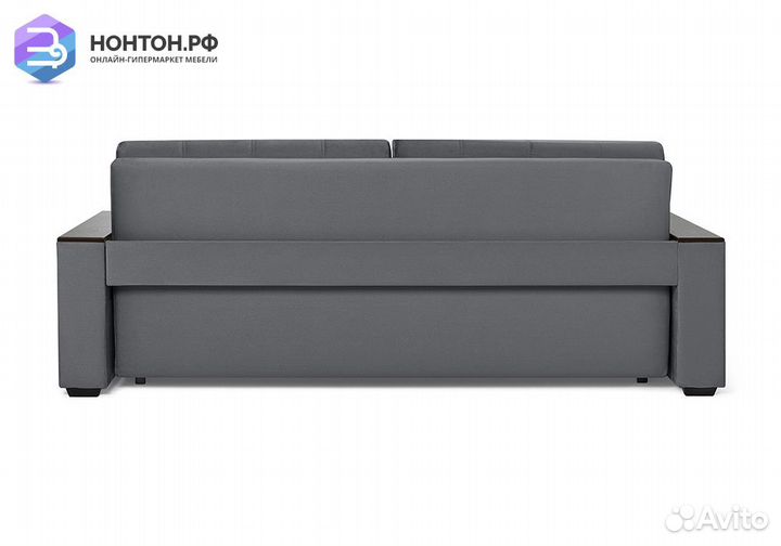 Диван еврокнижка Мадрид Lux темно-серый / коричнев