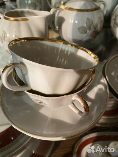 Сервиз чайный из натурального фарфора