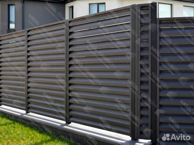 Забор жалюзи горизонтальный