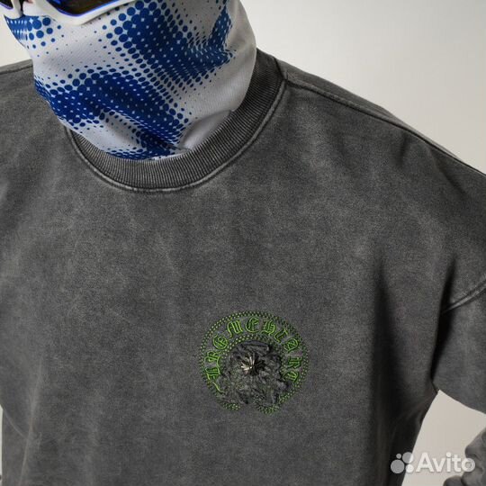 Свитшот Chrome Hearts серый