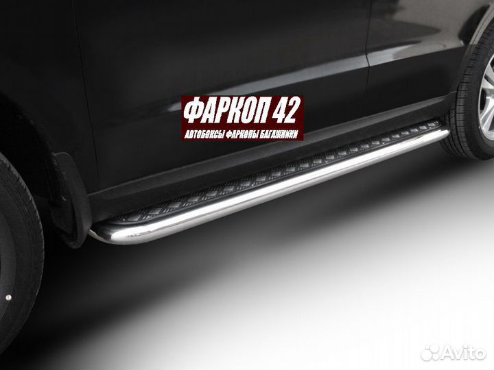 Защита порогов Hyundai santa-FE (2010)