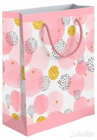 Пакет подарочный мелованный большой, 26х32х12 см,в