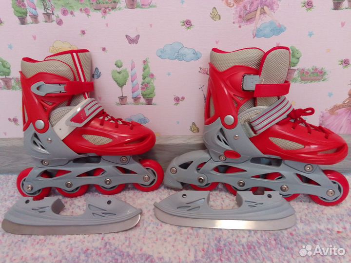Коньки ролики 2 в 1