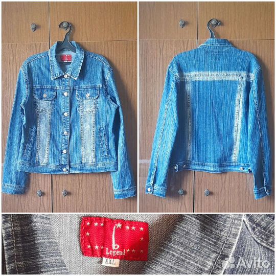 Джинсовые куртки р.48-50 и плащ р.52-54