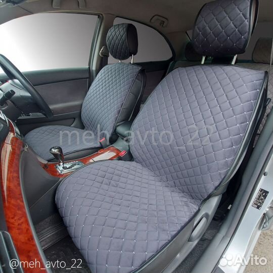 Чехлы накидки на сидения с боками,2 шт.,графитовые