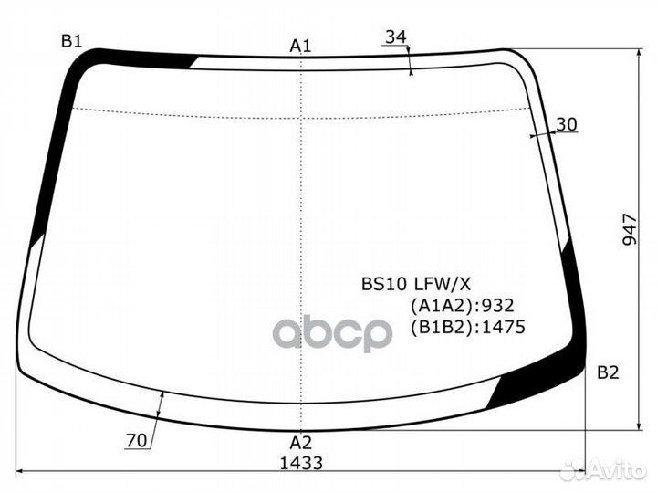 Стекло лобовое Toyota Ipsum (SXM10) 96-01 / Picnic