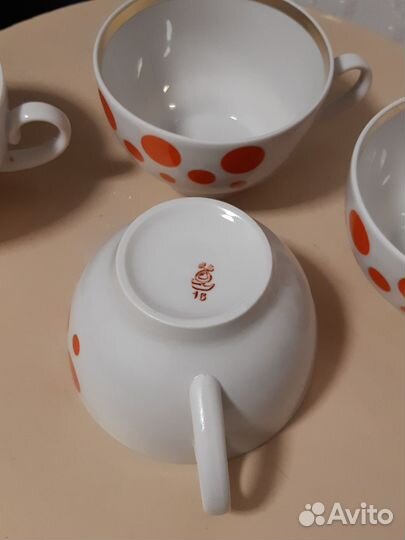 Набор чайных чашек. Винтаж. СССР