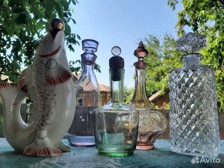 Штофы и графины СССР набор винтаж ретро