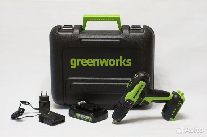 Дрель-шуруповерт Greenworks GD24DD35K2