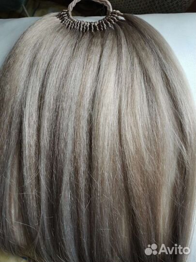 Волосы для наращивания 60 см блонд