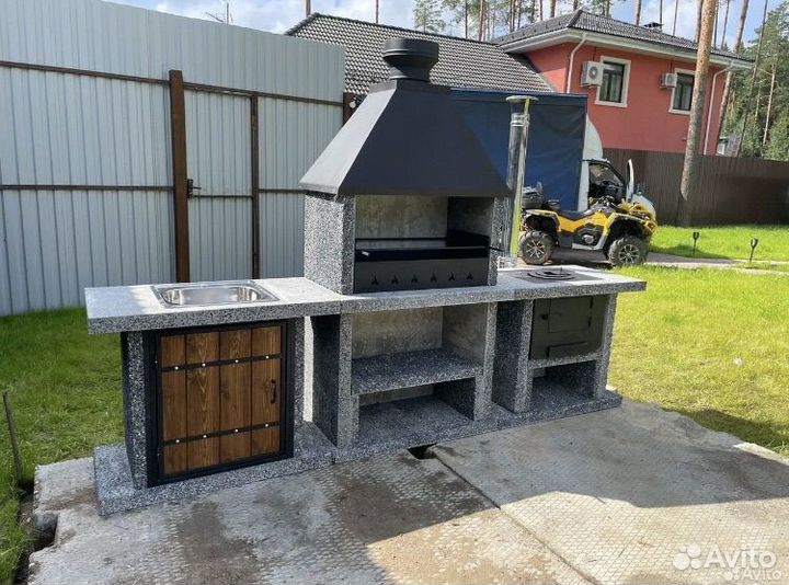 Барбекю зоны, мангал, печь под казан