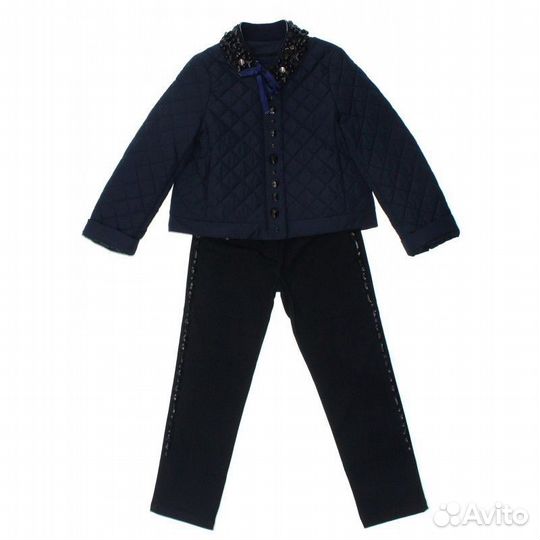 Mi.Mi.Sol Брюки чёрные с чёрными стразами