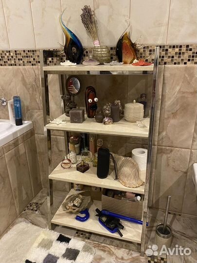 Полка для ванной мрамор