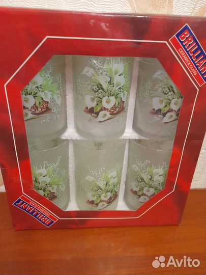 Подарочный набор стаканов стеклокерамика 6 шт