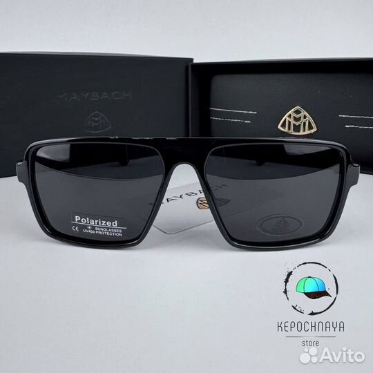 Очки Maybach polaroid чёрный глянец