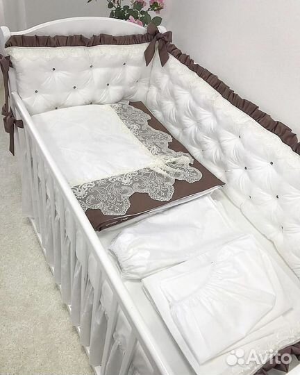 Бортики + покрывало в кроватку