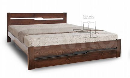 Кровать двуспальная массив деревянная производство