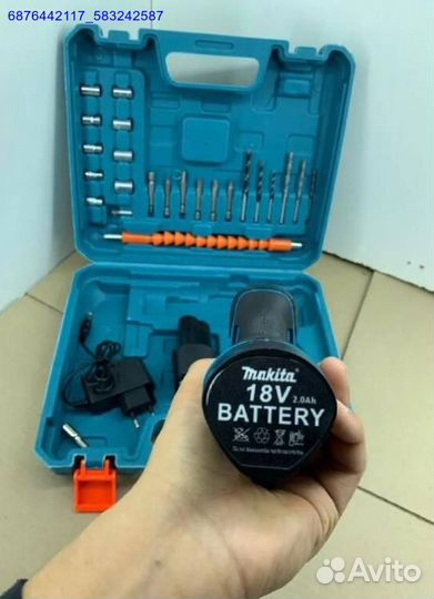 Шуруповерт makita 18v с набором (Арт.33499)