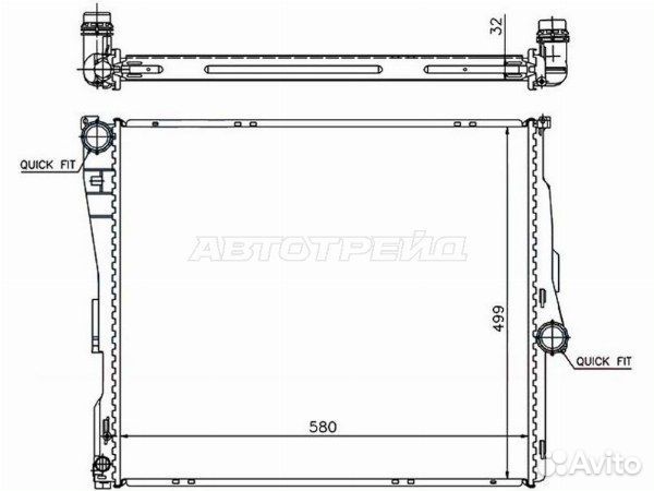 Радиатор BMW X3, BMW X3 E83 03-10