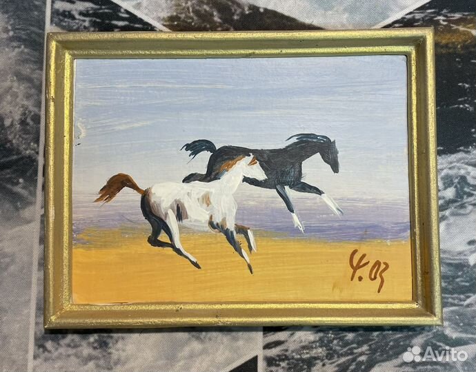 Картина Бег коней 2003г. Улановский А