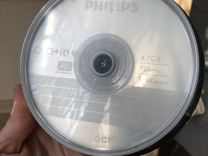 Диск болванка чистый Philips DVD+RW, 10шт упаковка