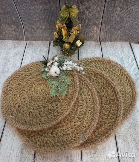 Сервировочные салфетки из джута