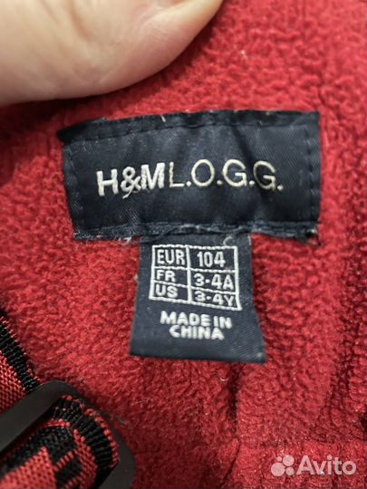 Брюки зимние полукомбинезон H&M 104 см