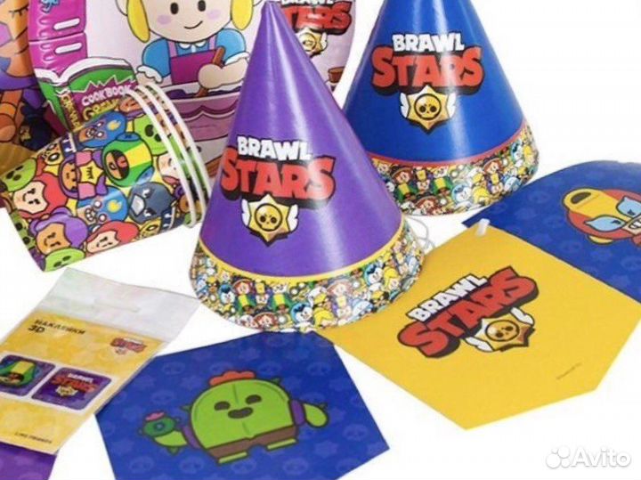 Фольгированный шар Бравл старс цифра 6