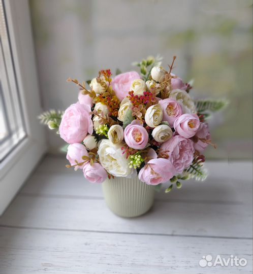 Искусственные цветы, букет сборный 243