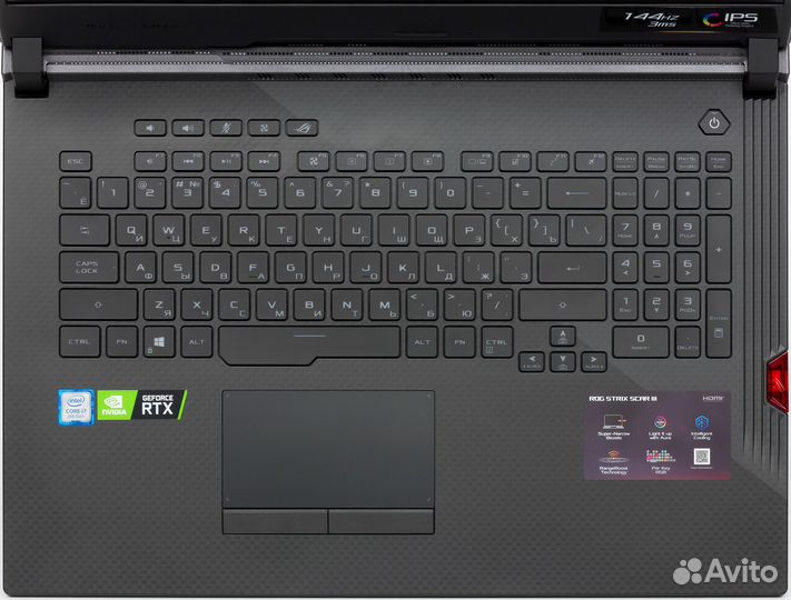 Asus 17.3/144 i7-9750 6яд12п RTX2070/8 16Гб SSD512