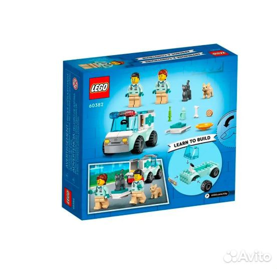 Конструктор lego City 60382 Ветеринарный фургон