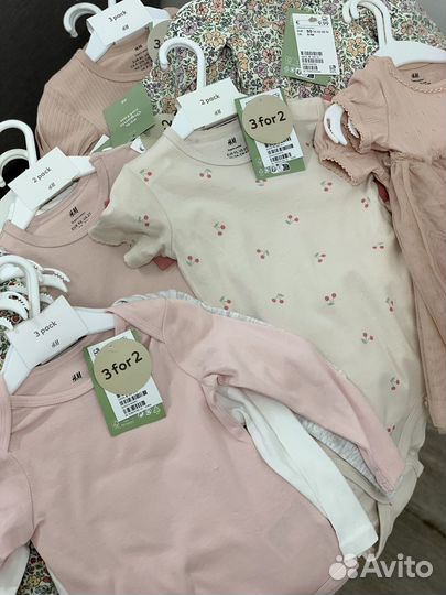 Боди на девочку 50 56 62 68 74 80 86 92 H&M