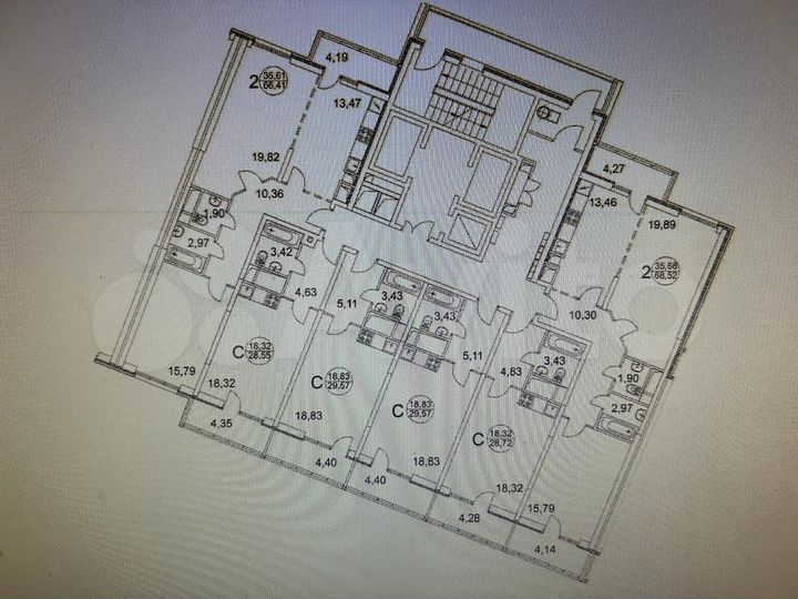 2-к. квартира, 72,7 м², 10/22 эт.