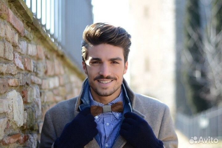 Галстук-бабочка из дерева